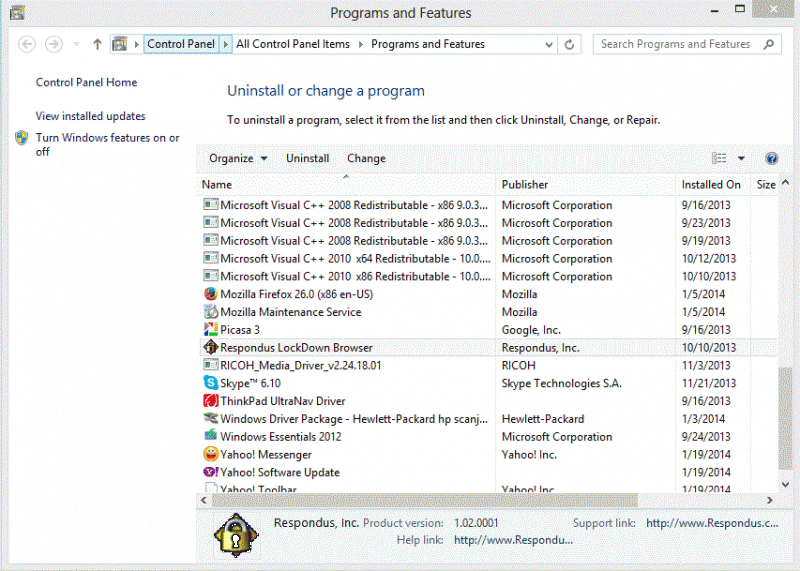 Install updated respondus lockdown browser it services